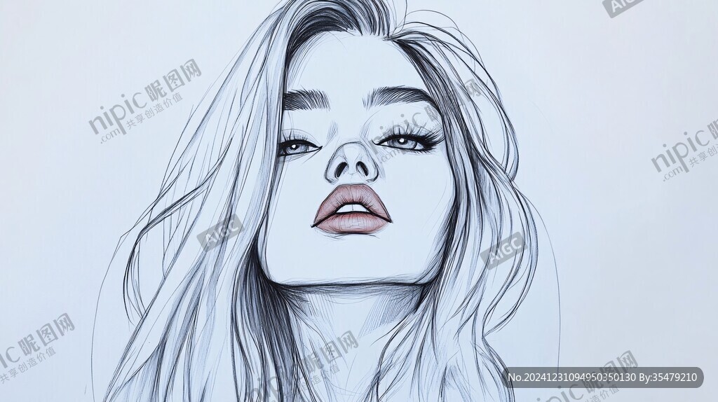 歐美手繪美女