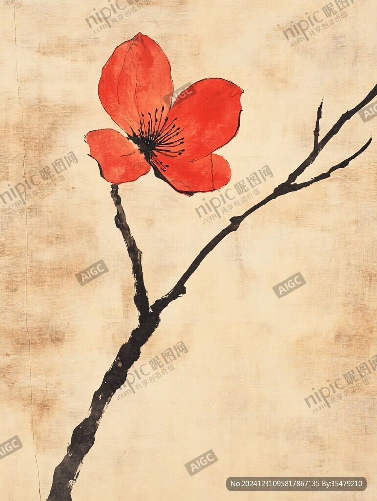 工筆木棉花