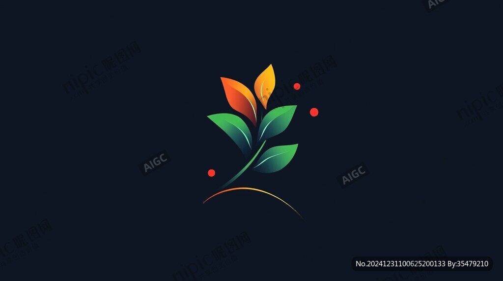 植物主題logo
