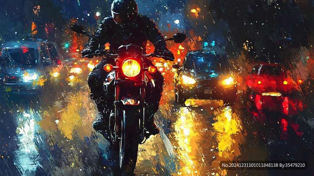 雨天摩托車