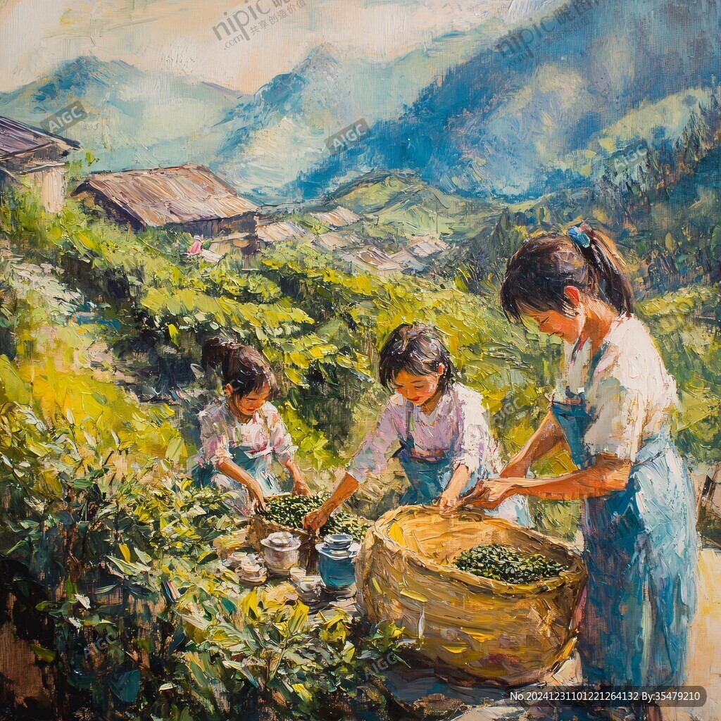 采茶裝飾畫