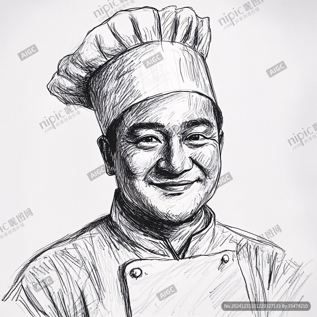 粵菜人物插畫