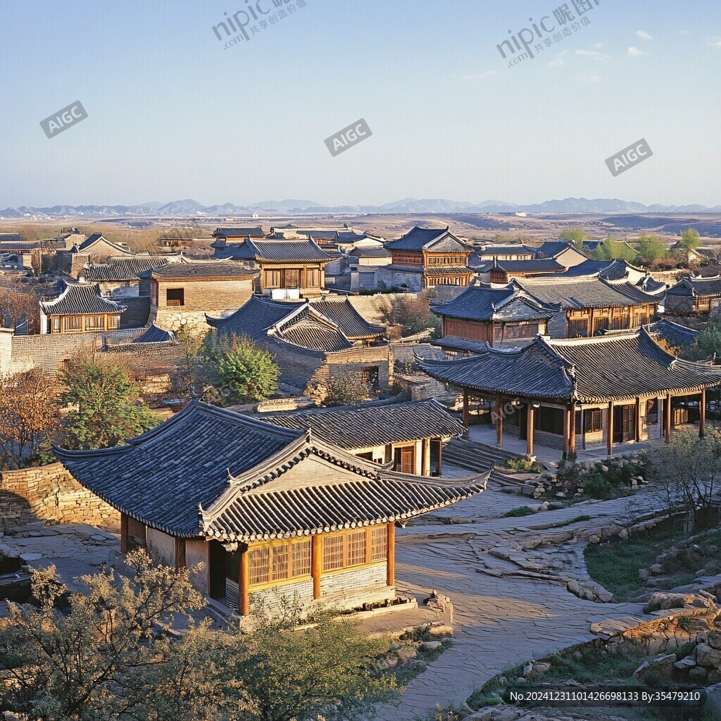 航拍影視城