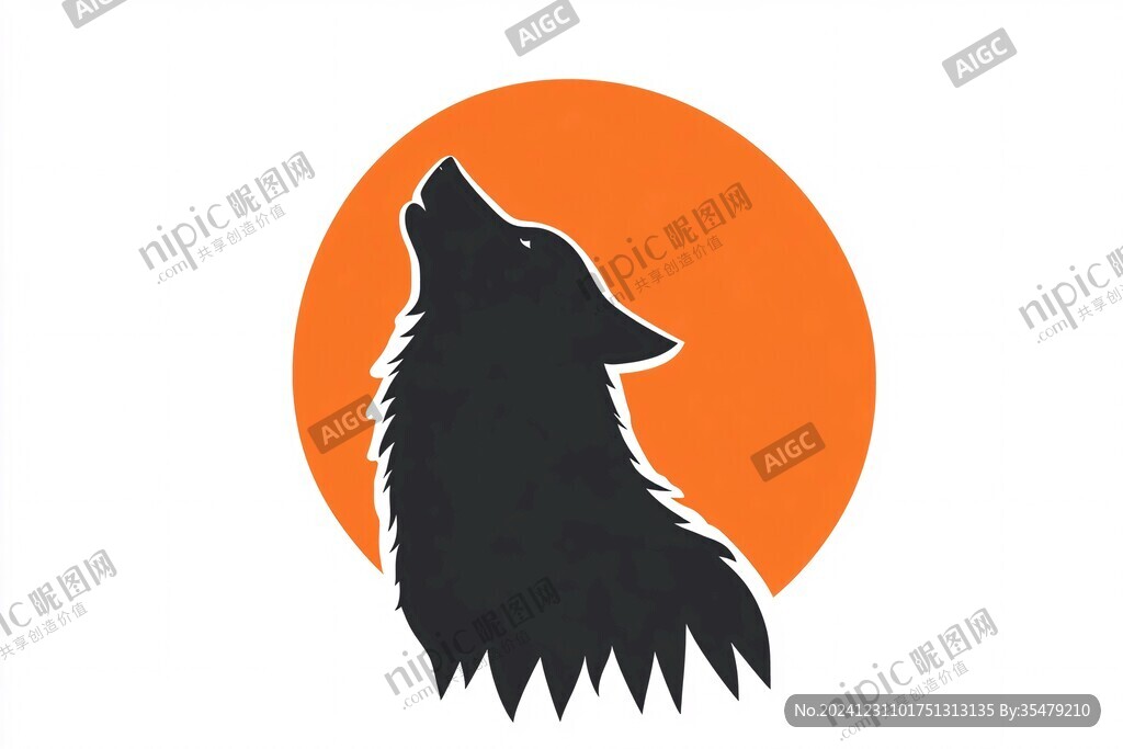 狼圖形logo
