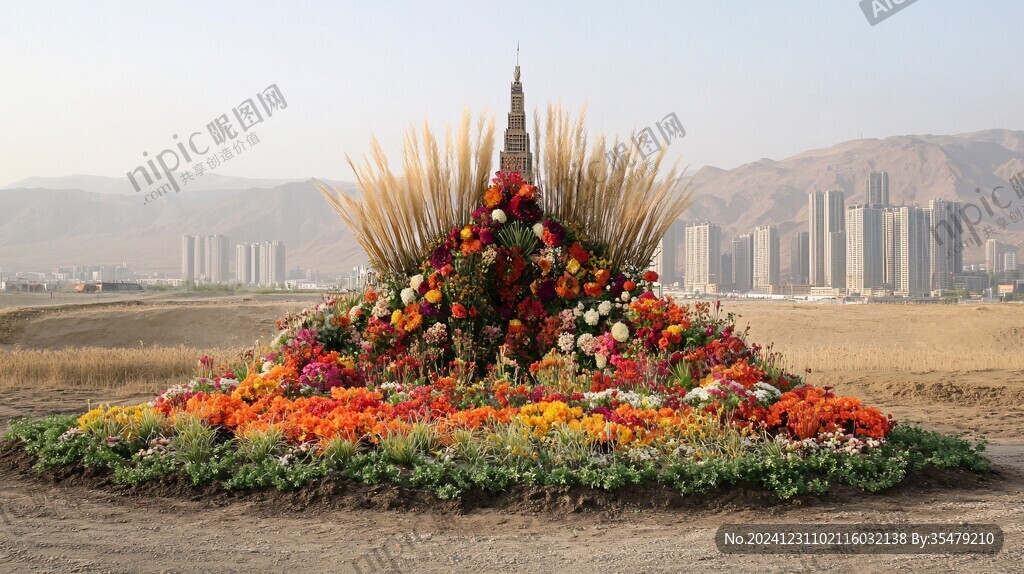 民族團(tuán)結(jié)花壇