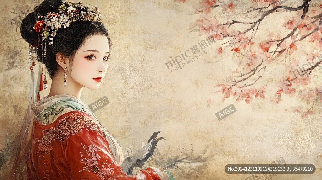 古典美女壁紙