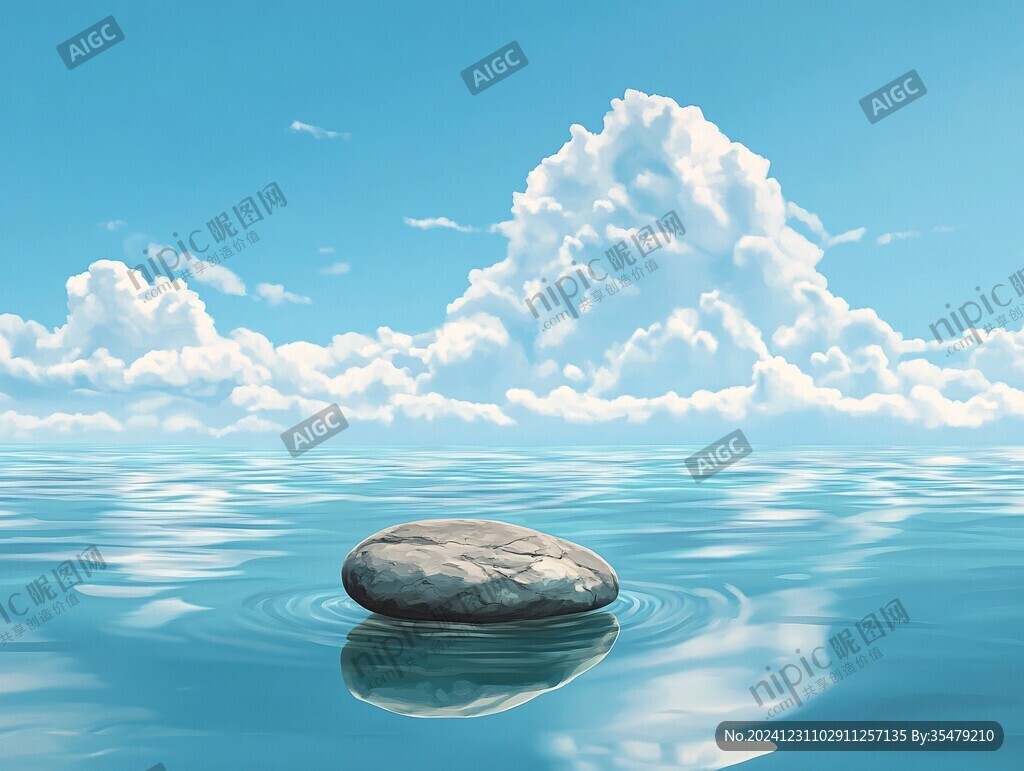 浮出水面的石頭