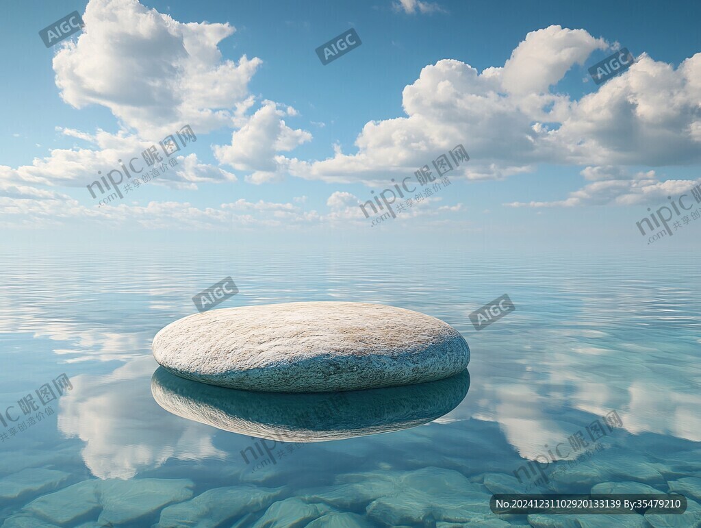 浮出水面的石頭