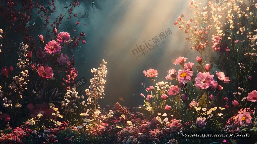 大氣花卉場景