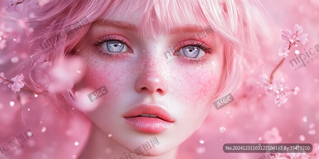 粉色的少女