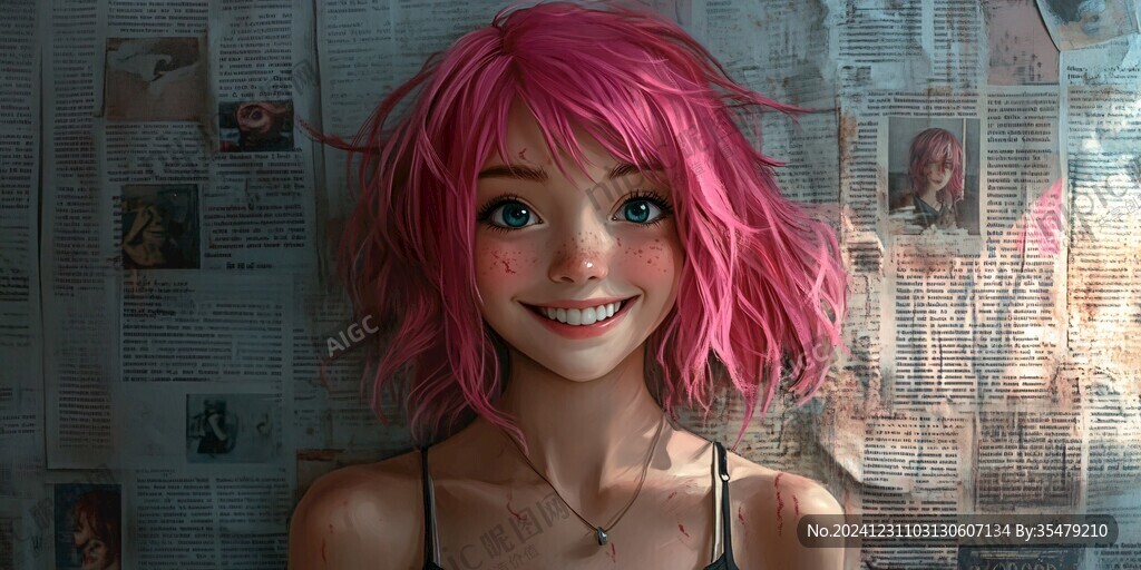 粉色頭發(fā)少女