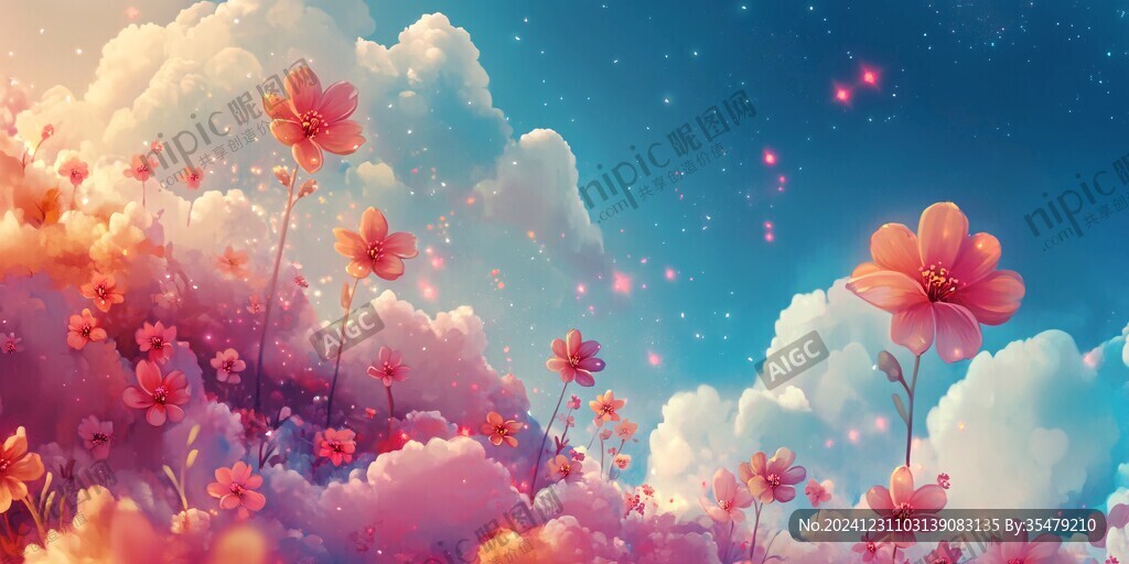 夢幻花卉場景
