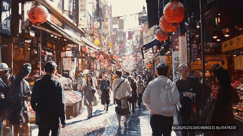 熙熙攘攘的街道