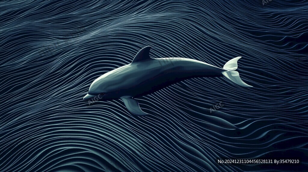 3d海豚地板畫