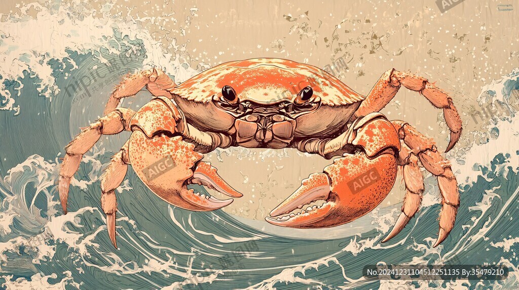 河蟹插畫