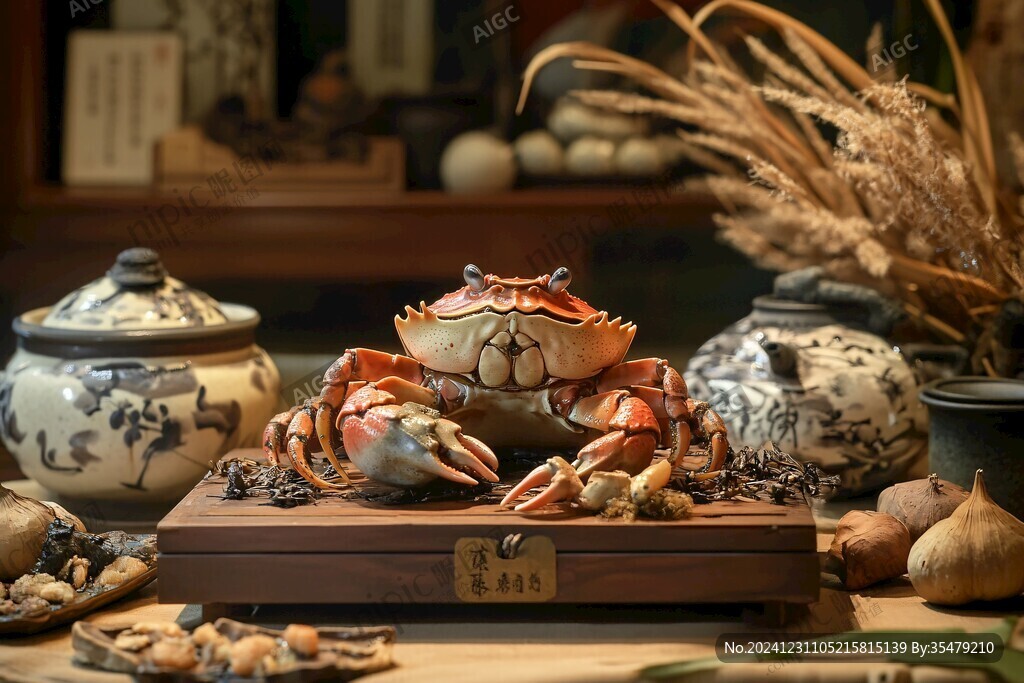 河蟹擺件