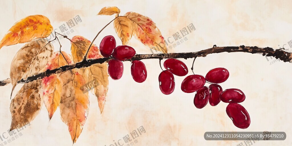 靜物紅豆果