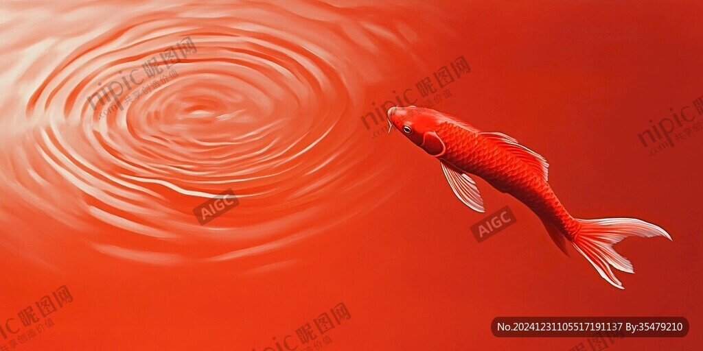 意境鯉魚圖