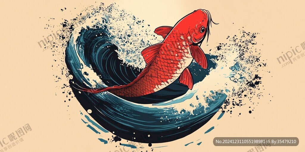 日式海浪鯉魚(yú)