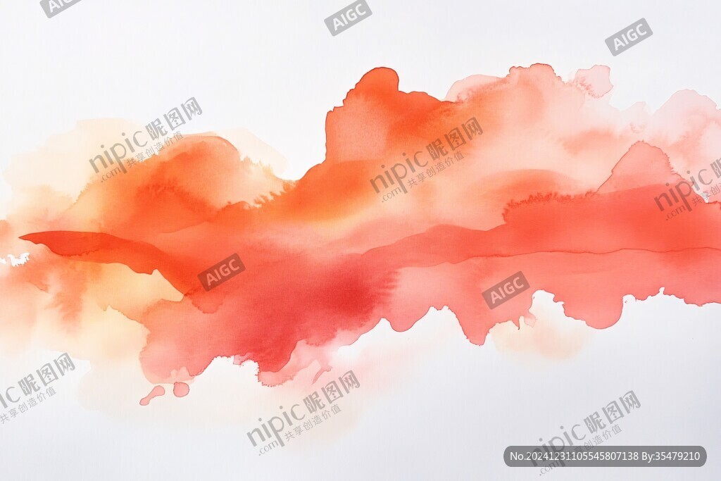 紅黃水墨漸變