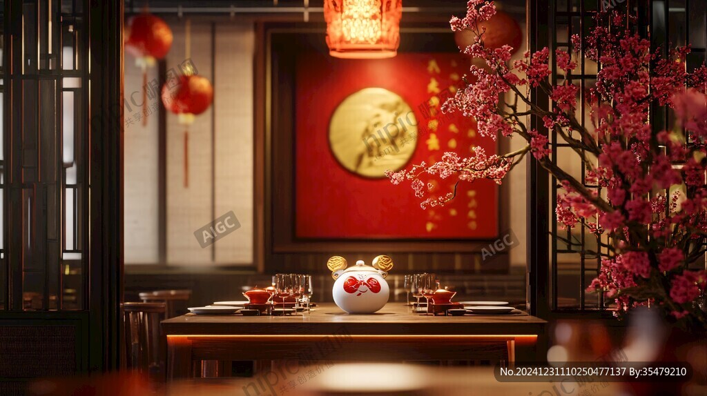 餐廳春節(jié)氛圍