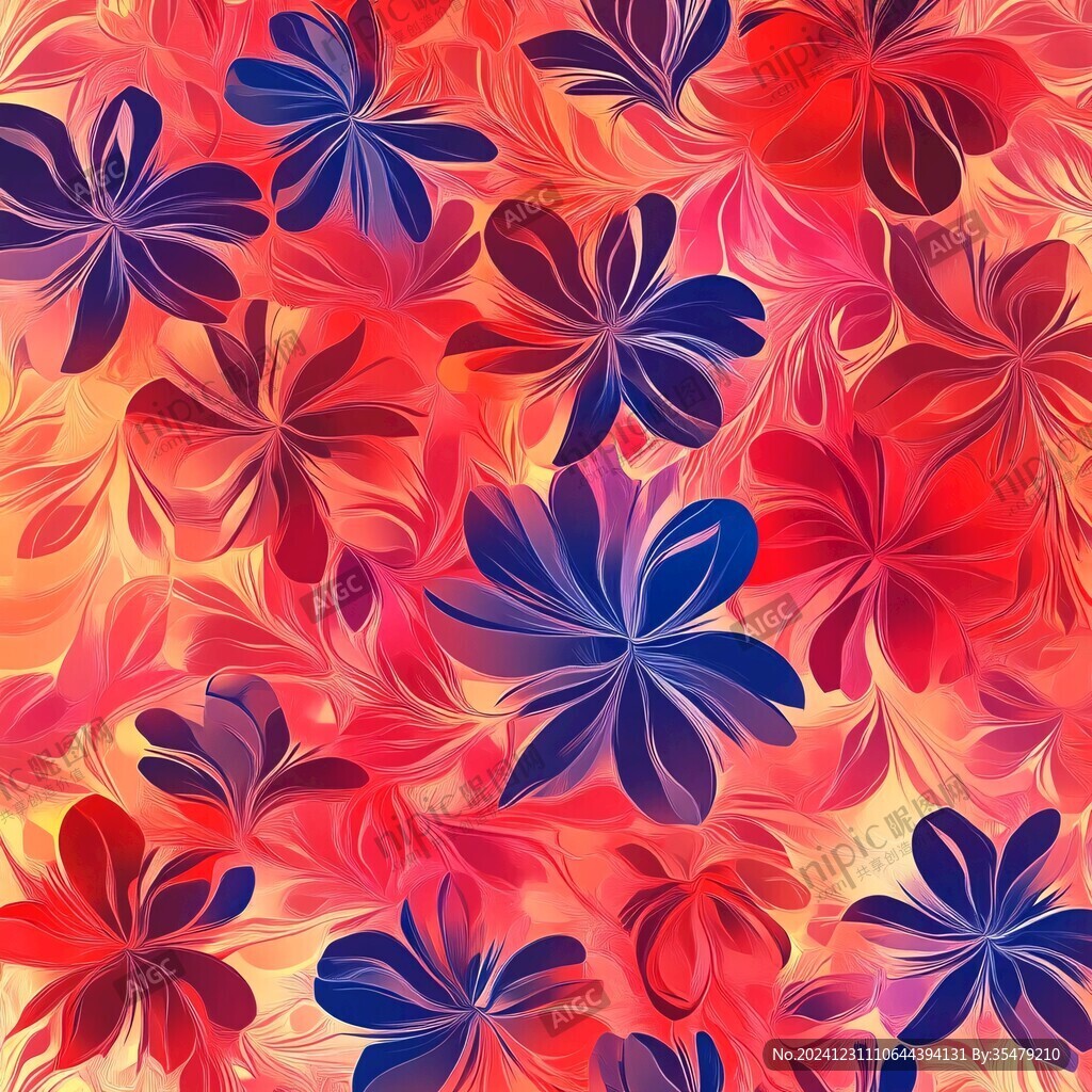 紅藍花背景