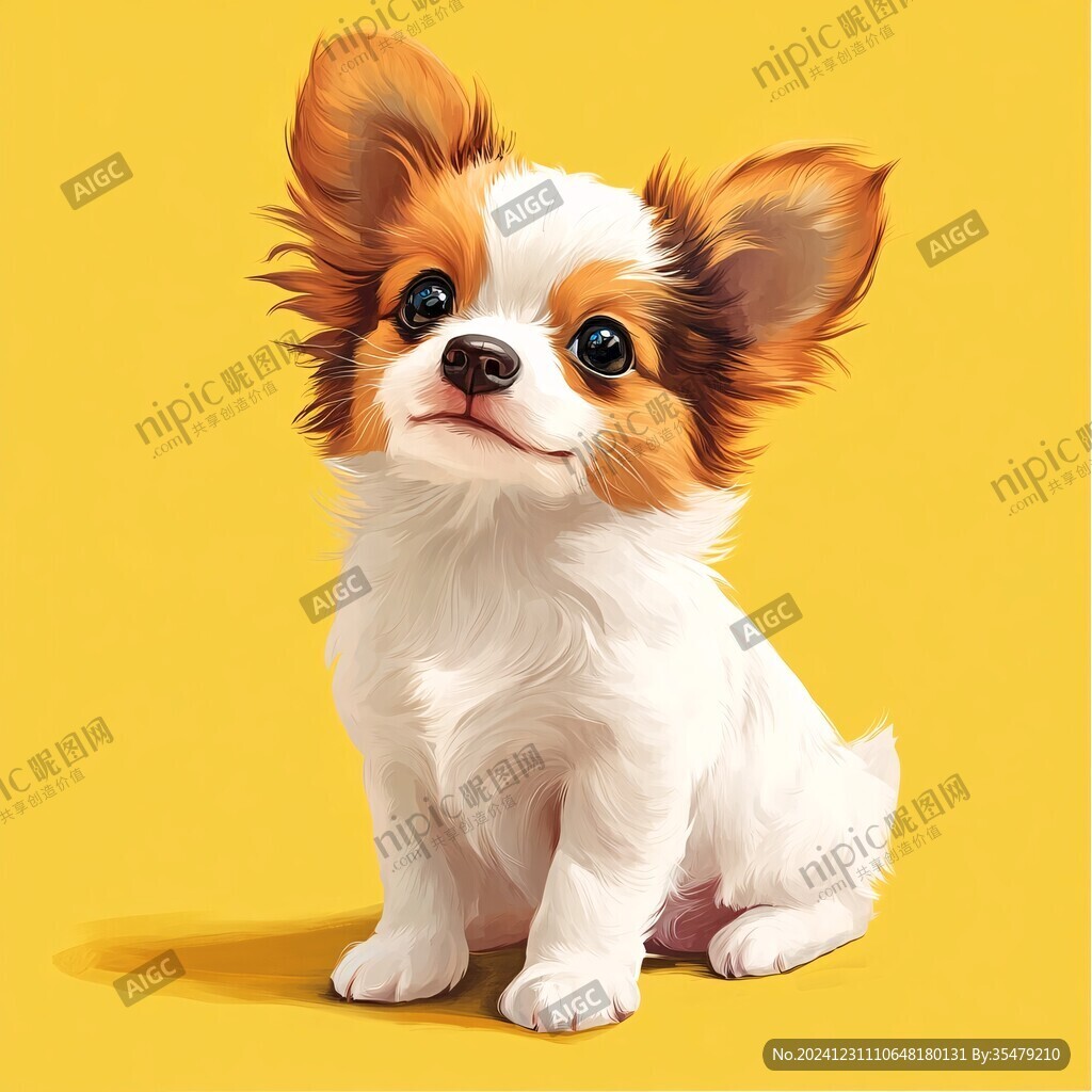 狗狗寫實(shí)插畫