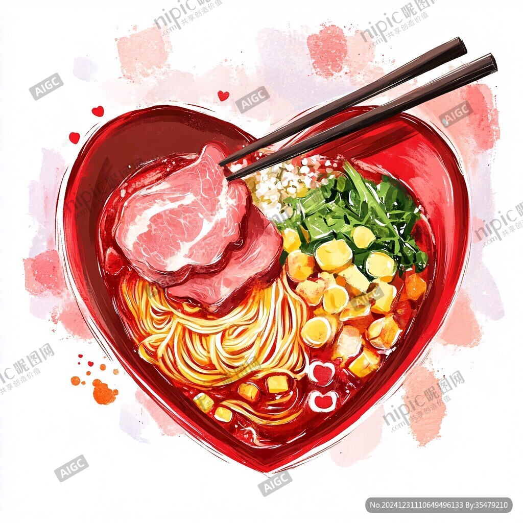 美味拉面插畫