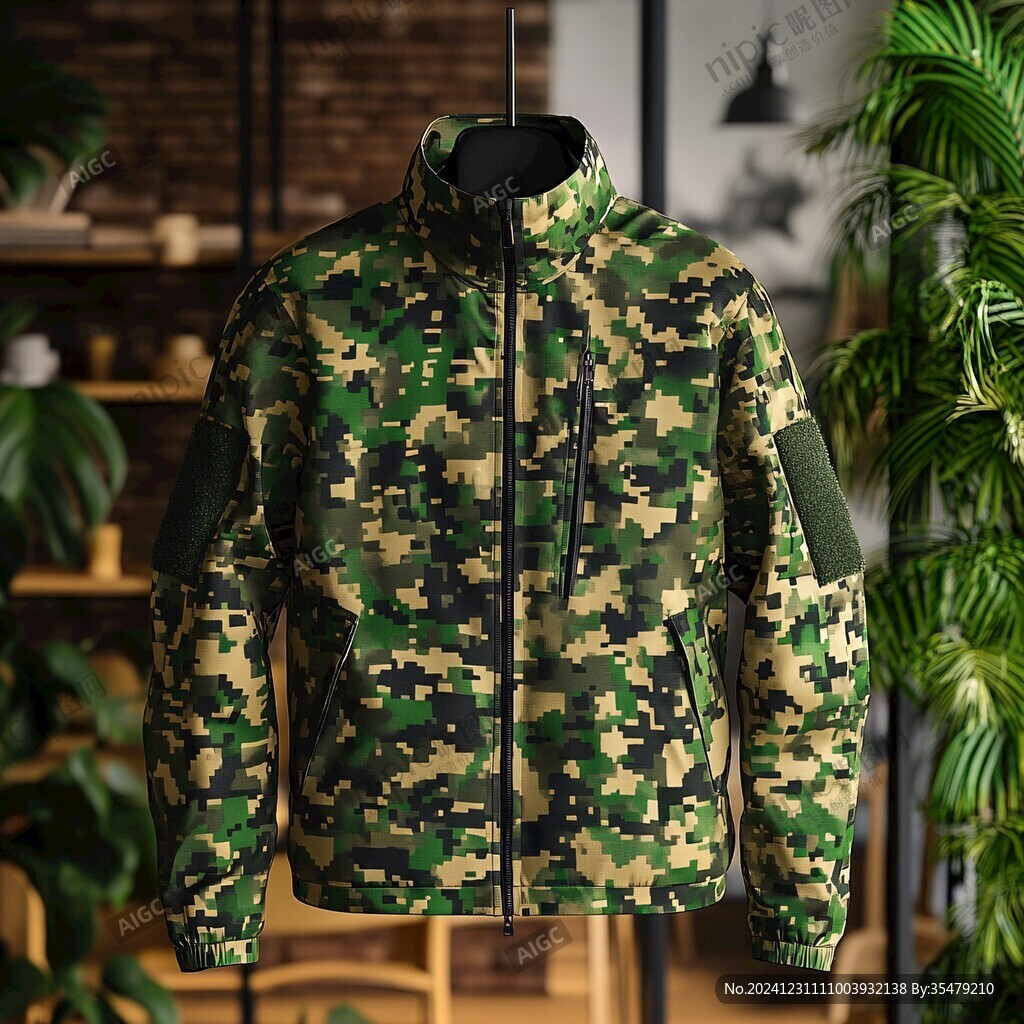 綠色花布迷彩紡織服裝