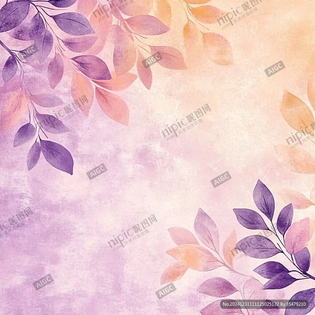 淡彩秋葉背景