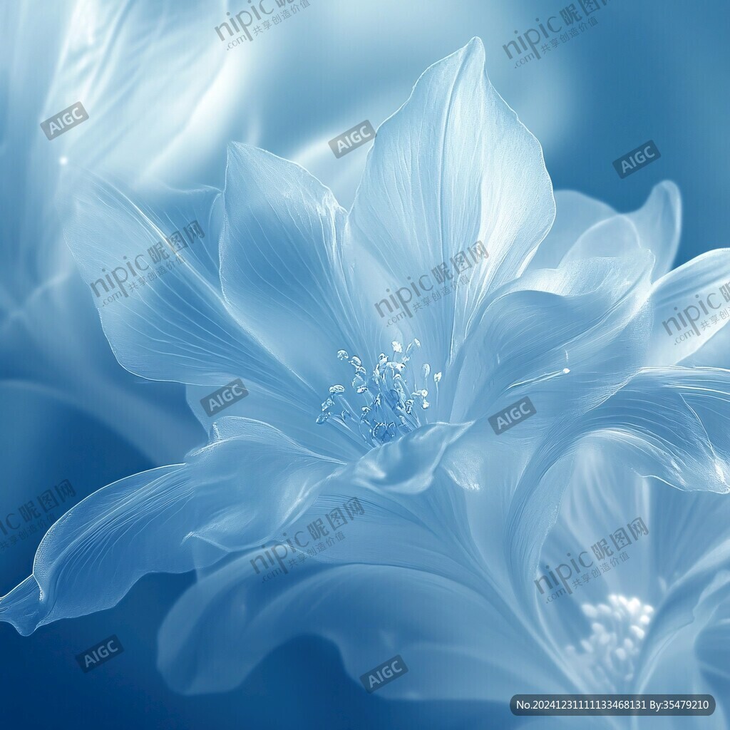 唯美藍(lán)色花卉