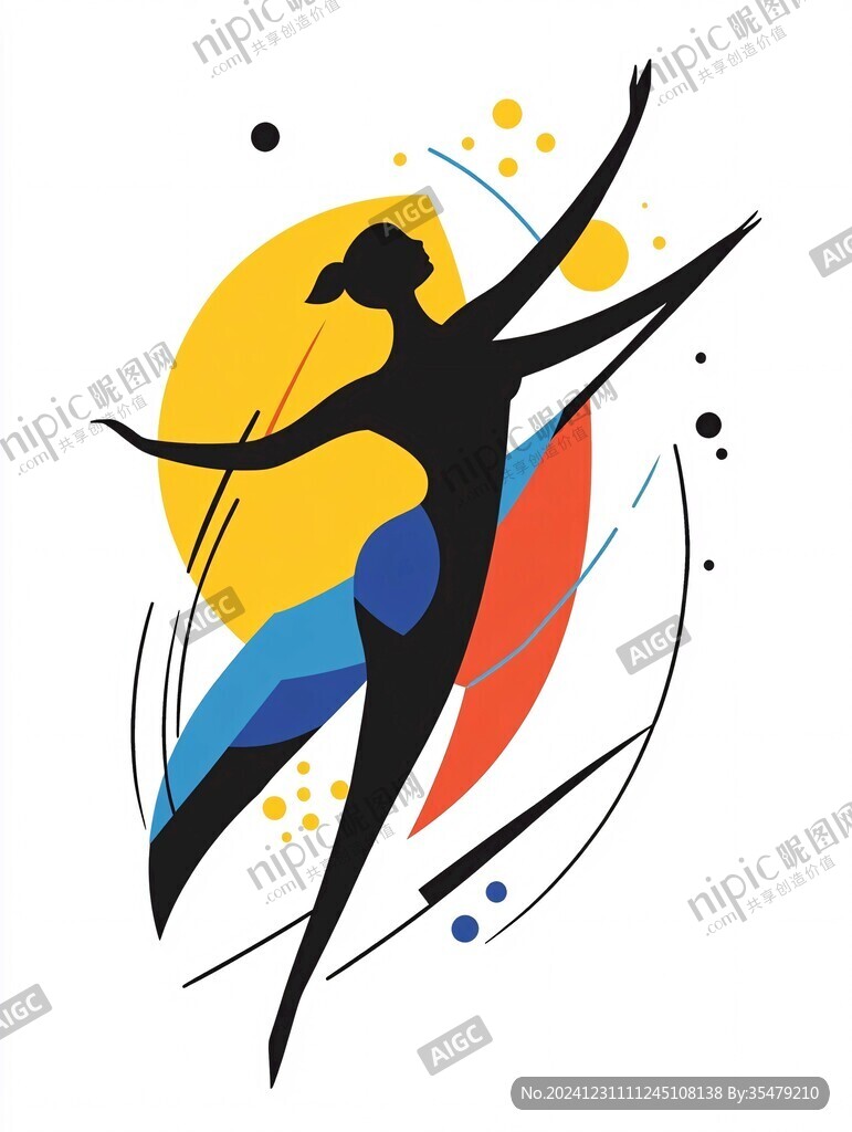 舞蹈人物舞者logo