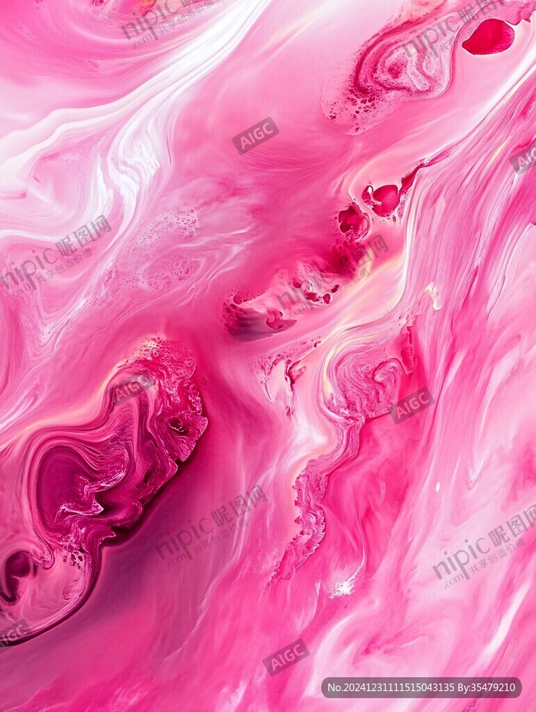 墨韻渲染粉色筆觸