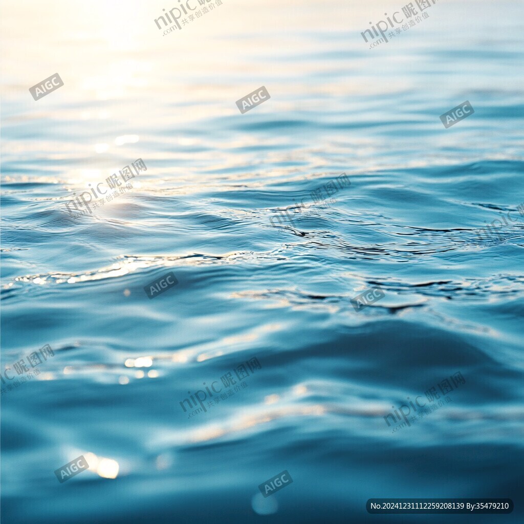 蔚藍海水深藍大海