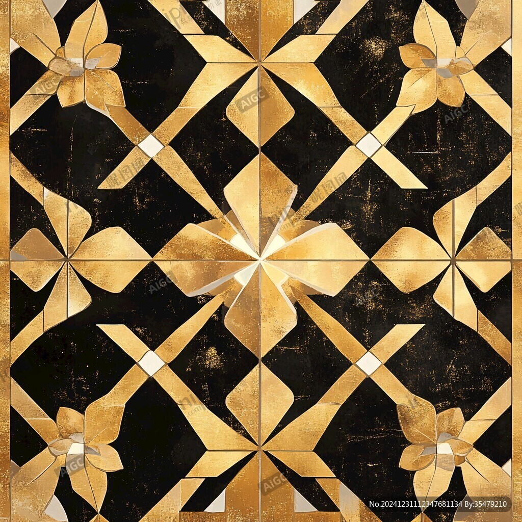 金色拼花背景圖案