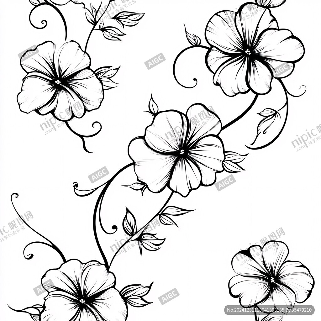 芙蓉花手繪