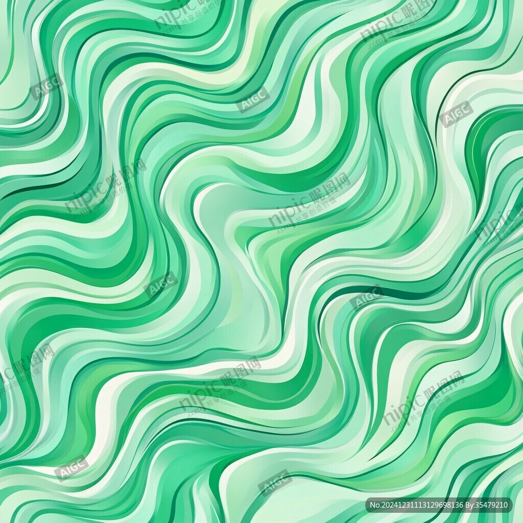 淺綠底波浪線條