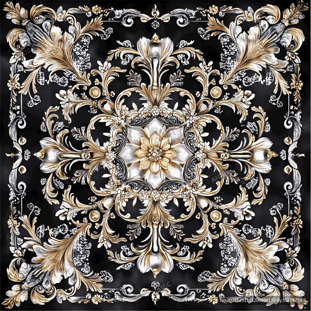 金色歐式花