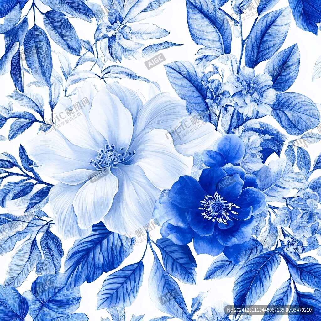 藍(lán)色花軟膜