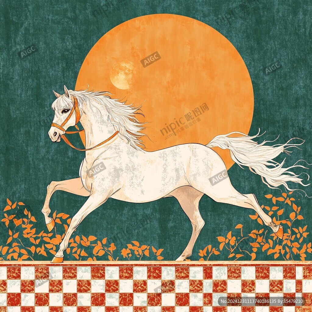 生肖馬插畫