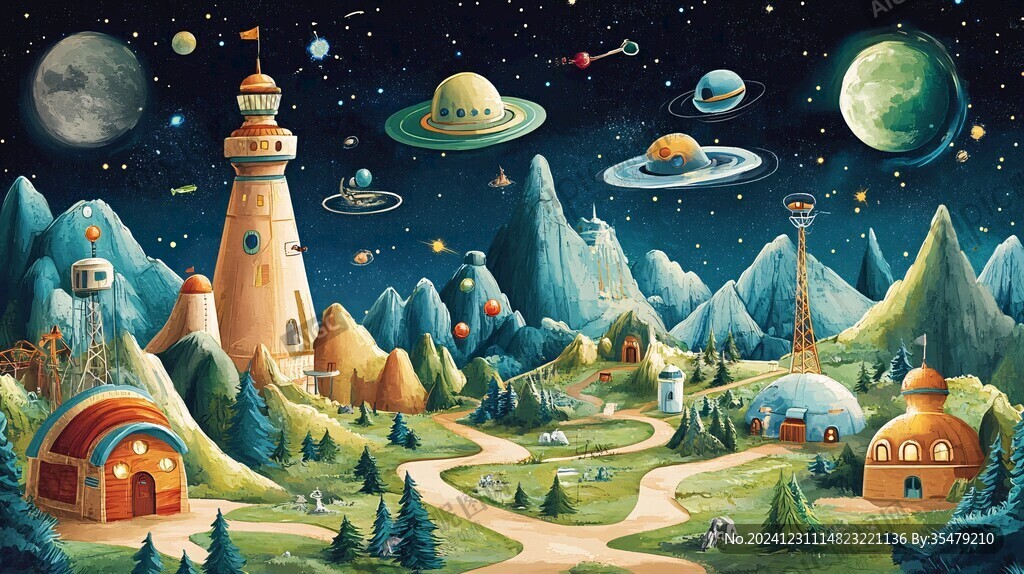 科幻插畫風(fēng)
