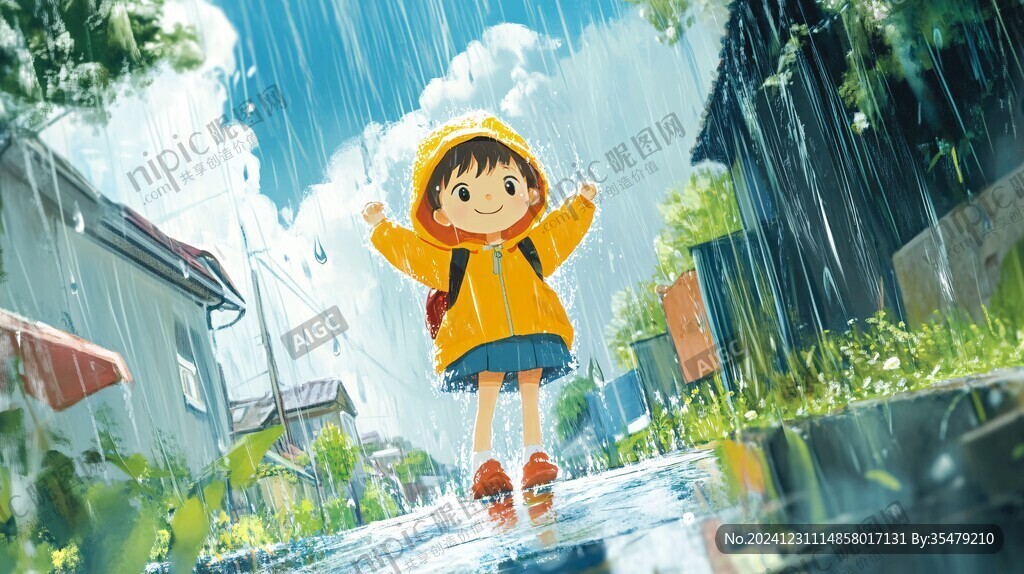 雨天插畫