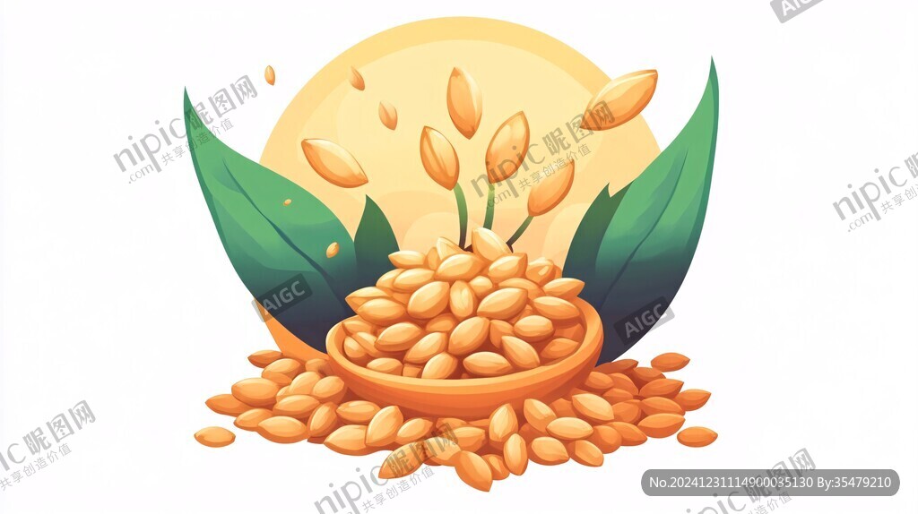 麥粒插畫