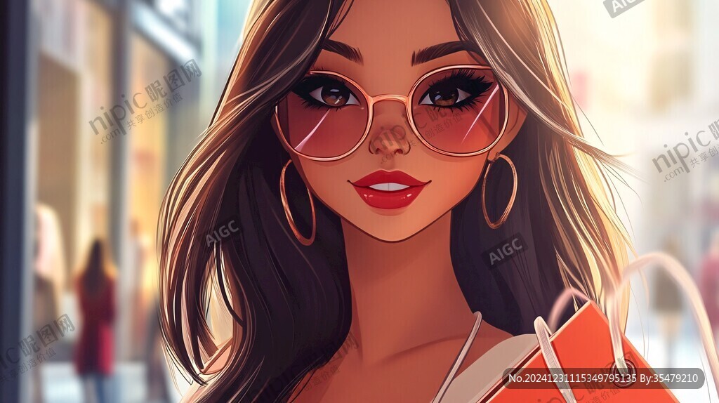 美女潮流插畫