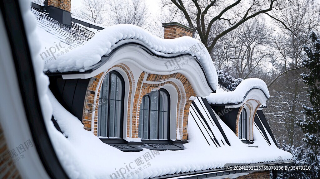 下雪的屋頂實拍