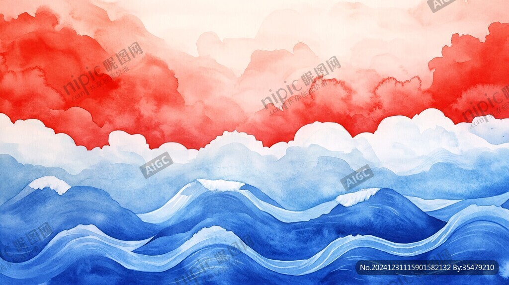 抽像山水背景裝飾