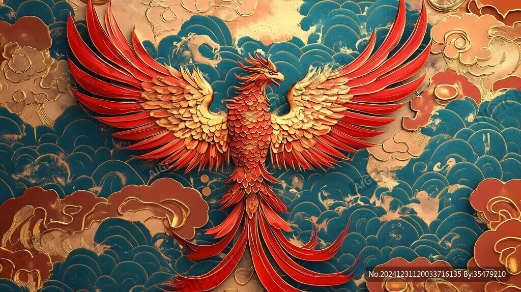 立體質(zhì)感鳳凰