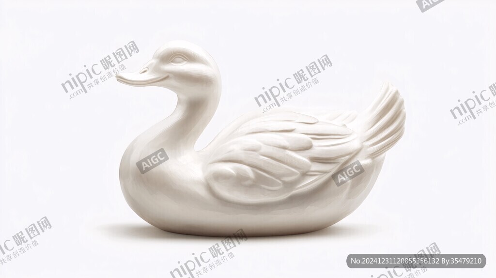 甜蜜天鵝陶瓷擺件