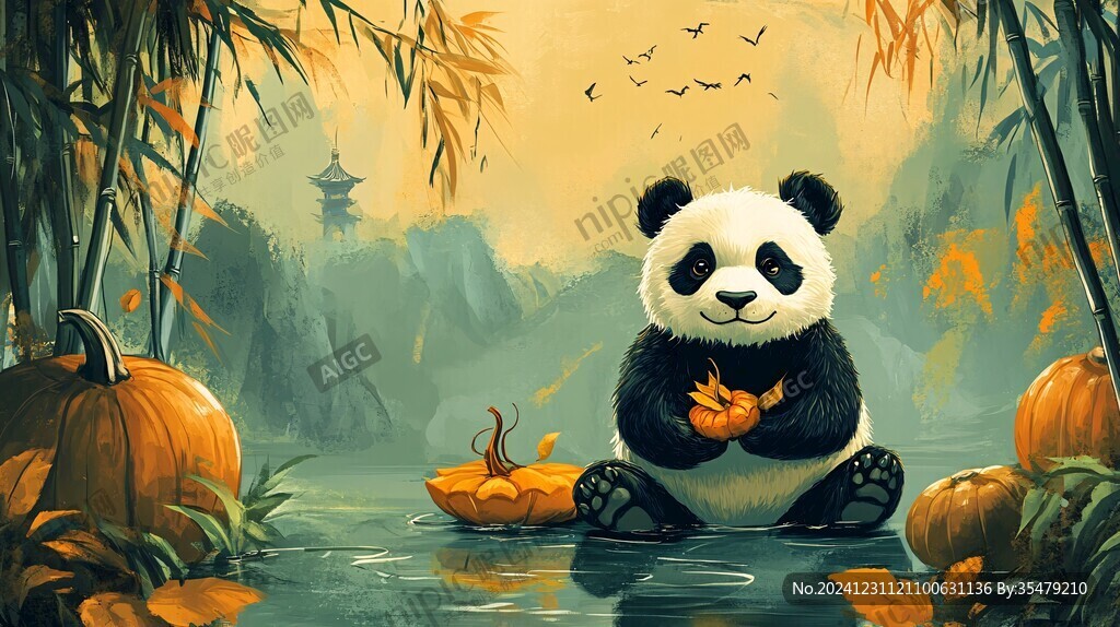 熊貓繪本插圖插畫