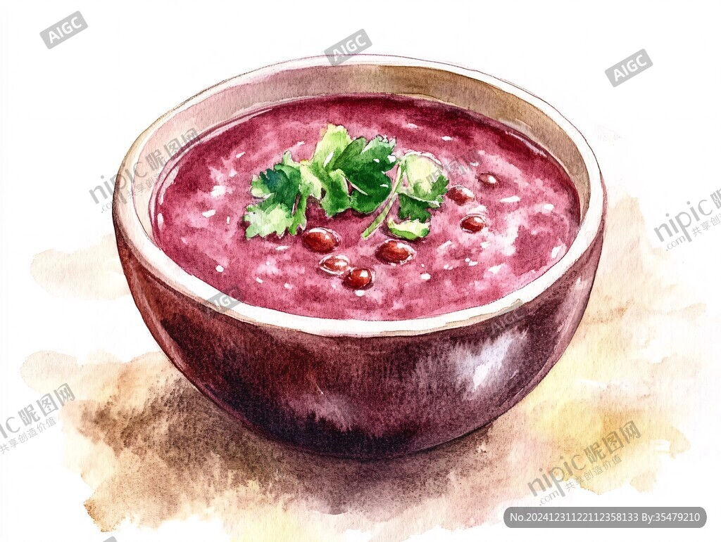 疙瘩湯插畫